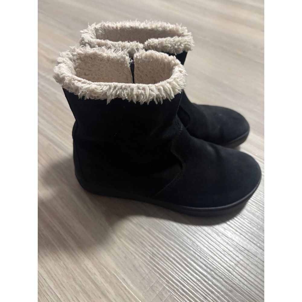 Birkenstock Bakki Black Suede Shearling Lined Ankle Boots Womens 34 L3 220 mm - Picture 2 of 7